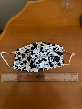 Disney Black and White Mickey Faces Cotton Mask